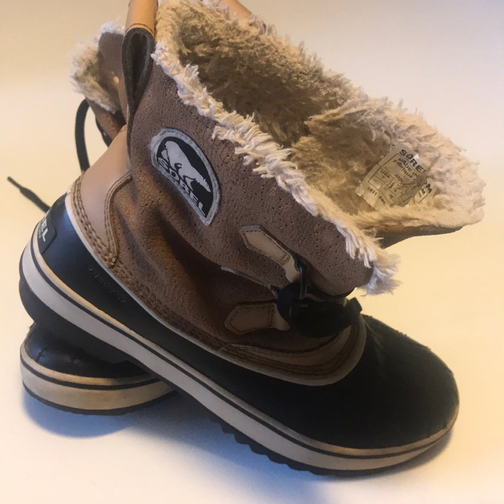 Sorel Winter Rain Snow Boots Sz 7 Tan